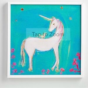 Pottery Barn Kids Unicorn Canvas Art 19x19